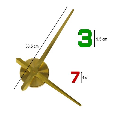 Zegar ścienny naklejany DIY regulowany 80-90 cm złoty kolorowy 12 cyfr Kik sp. z o.o. sp. k.