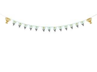 Baner Happy Birthday Puchary 2,5m Partydeco Spółka z Ograniczoną Odpowiedzialnością