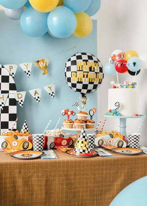 Dekoracje do muffinek Autka 12cm Partydeco Spółka z Ograniczoną Odpowiedzialnością