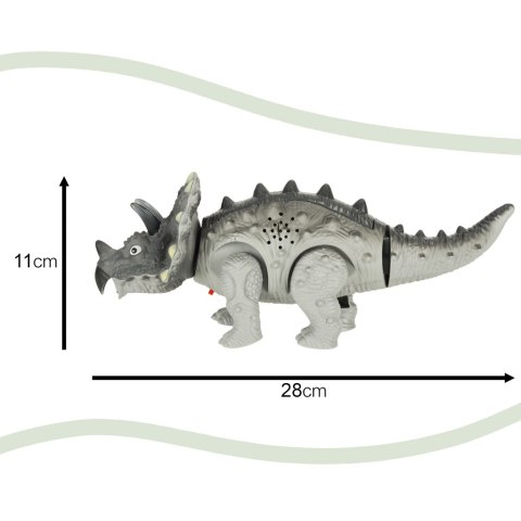 Dinozaur Triceratops zabawka interaktywna na baterie chodzi świeci ryczy Kik sp. z o.o. sp. k.