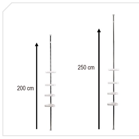 Półka łazienkowa narożna teleskopowa pod prysznic 250 cm Kik sp. z o.o. sp. k.