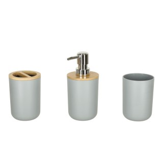 Zestaw łazienkowy szczotka do WC dozownik mydła mydelniczka kubek 6 elementów szary Kik Sp. z o. o. Sp. k.