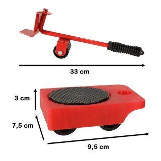 Rolki do transportu zestaw do przesuwania mebli 150kg 5w1 Kik sp. z o.o. sp. k.