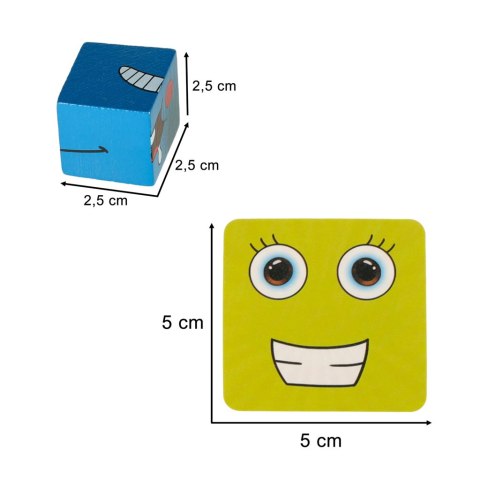 Gra edukacyjne wyzwania nauka emocji klocki drewniane Kik sp. z o.o. sp. k.