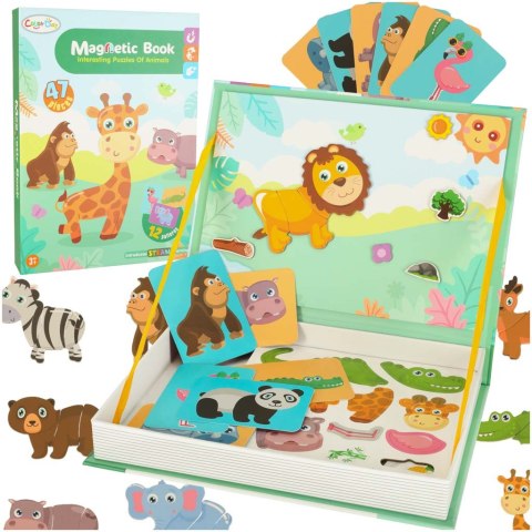 Książeczka magnetyczna układanka puzzle na magnes zwierzęta safari 47el. Kik sp. z o.o. sp. k.