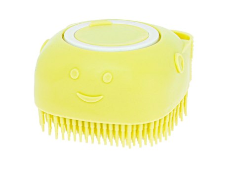 Szczotka silikonowa czyścik myjka do mycia psów kotów z dozownikiem żółta Kik Sp. z o. o. Sp. k.