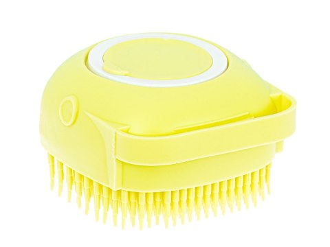 Szczotka silikonowa czyścik myjka do mycia psów kotów z dozownikiem żółta Kik Sp. z o. o. Sp. k.