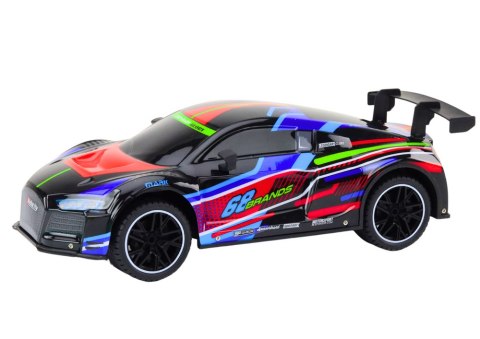 Auto Sportowe Zdalnie Sterowane RC 1:10 25km/h Światła Czarny LEAN Toys