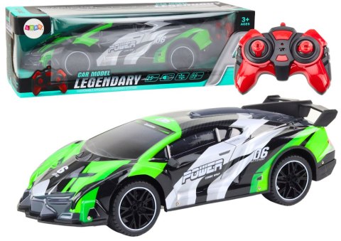 Auto Sportowe Zdalnie Sterowane RC 1:10 25km/h Światła Zielony LEAN Toys