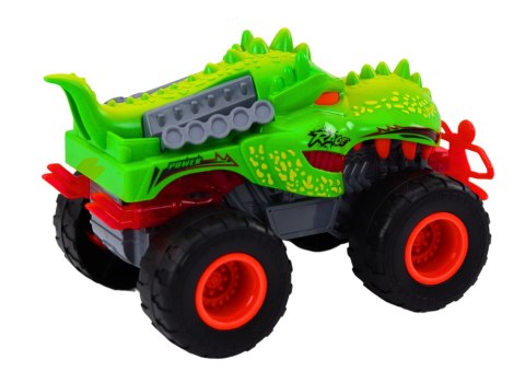 Auto Terenowe Dinozaur T-Rex Światła Dźwięki Napęd Zielony LEAN Toys