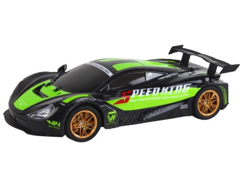 Duże Auto Sportowe Zdalnie Sterowane 1:10 Zielono-Czarne LEAN Toys