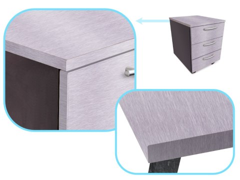 Folia okleina rolka aluminium imitująca metal metalic szczotkowana szara 1,52x30m Kik Sp. z o. o. Sp. k.