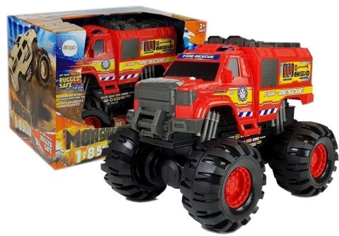 Monster Auto Wóz Strażacki Straż Duże Koła 1:8 40 cm x 30 cm x 35 cm LEAN Toys