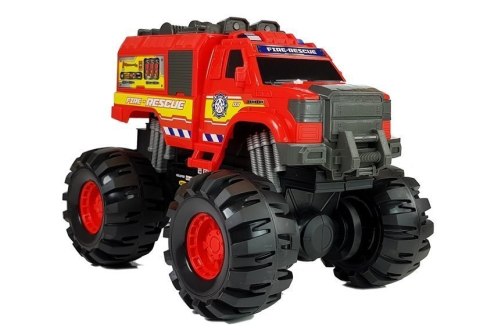 Monster Auto Wóz Strażacki Straż Duże Koła 1:8 40 cm x 30 cm x 35 cm LEAN Toys