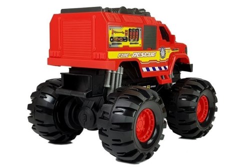 Monster Auto Wóz Strażacki Straż Duże Koła 1:8 40 cm x 30 cm x 35 cm LEAN Toys