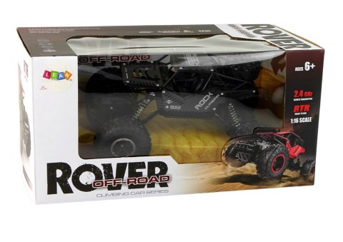 Pojazd RC Rover 1:16 Auto Czarne Zdalnie Sterowane Na Pilot LEAN Toys