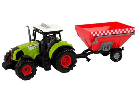 Traktor Farma Odpinana Przyczepa Na Zboże Dźwięk Zielony LEAN Toys