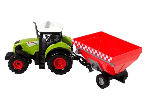 Traktor Farma Odpinana Przyczepa Na Zboże Dźwięk Zielony LEAN Toys