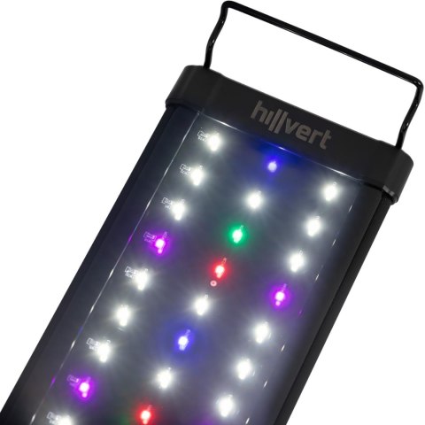 Lampa oświetlenie LED do akwarium wzrostu roślin pełne spektrum 78 diod 56 cm 18 W Hillvert