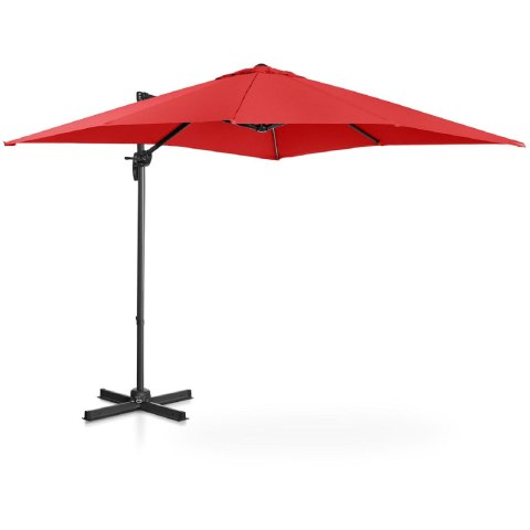 Parasol ogrodowy boczny na wysięgniku kwadratowy 250 x 250 cm czerwony UNIPRODO