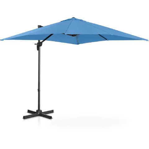 Parasol ogrodowy boczny na wysięgniku kwadratowy 250 x 250 cm niebieski UNIPRODO