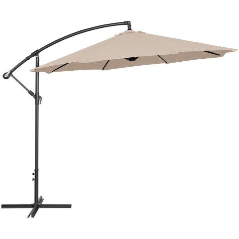 Parasol ogrodowy na wysięgniku okrągły uchylny śr. 300 cm kremowy UNIPRODO