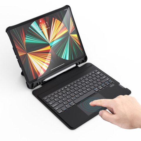 Etui pokrowiec Keyboard Case do iPad Pro 12.9" + bezprzewodowa klawiatura Bluetooth czarny CHOETECH