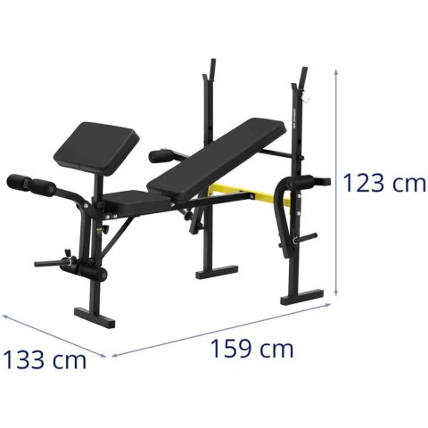 Ławka ławeczka treningowa pod sztangę z modlitewnikiem regulowana do 100 kg GYMREX