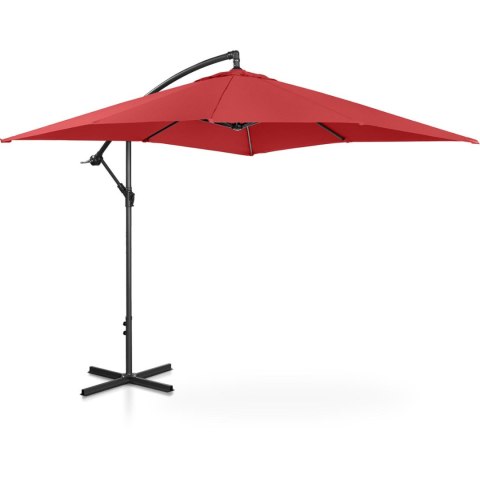 Parasol ogrodowy na wysięgniku kwadratowy 250 x 250 cm bordowy UNIPRODO