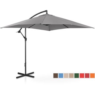 Parasol ogrodowy na wysięgniku kwadratowy 250 x 250 cm ciemnoszary UNIPRODO