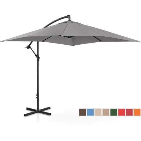 Parasol ogrodowy na wysięgniku kwadratowy 250 x 250 cm ciemnoszary UNIPRODO