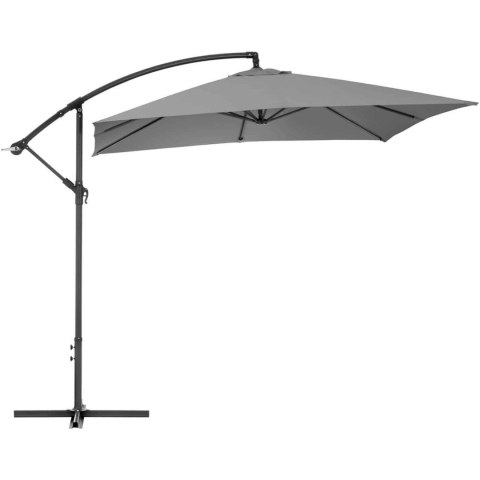 Parasol ogrodowy na wysięgniku kwadratowy 250 x 250 cm ciemnoszary UNIPRODO