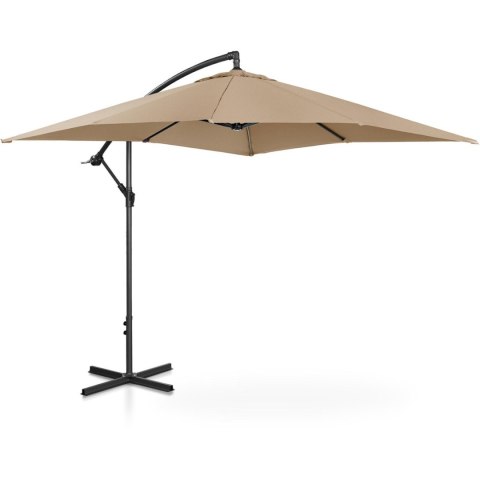 Parasol ogrodowy na wysięgniku kwadratowy 250 x 250 cm szarobrązowy UNIPRODO