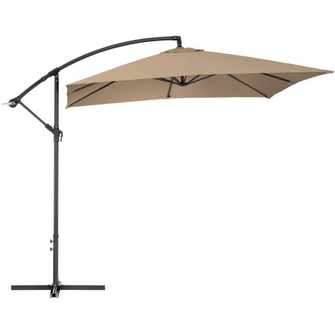 Parasol ogrodowy na wysięgniku kwadratowy 250 x 250 cm szarobrązowy UNIPRODO