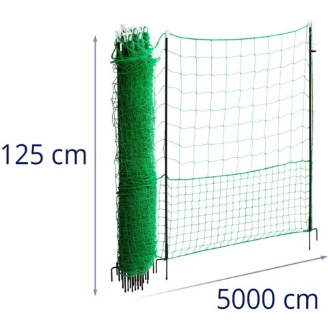 Siatka ogrodzenie ochronne hodowlane dla kur drobiu 1,25 x 50 m WIESENFIELD