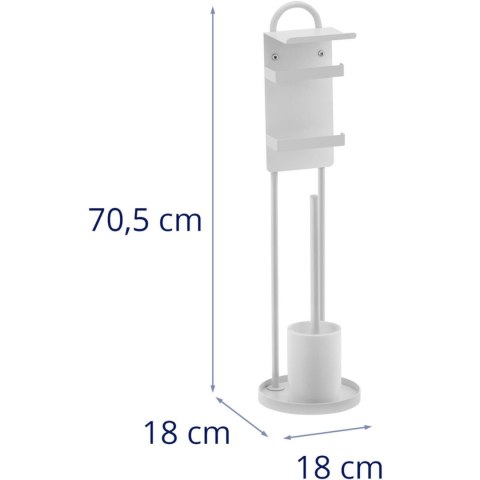 Stojak uchwyt na papier toaletowy ze szczotką do wc - biały Physa
