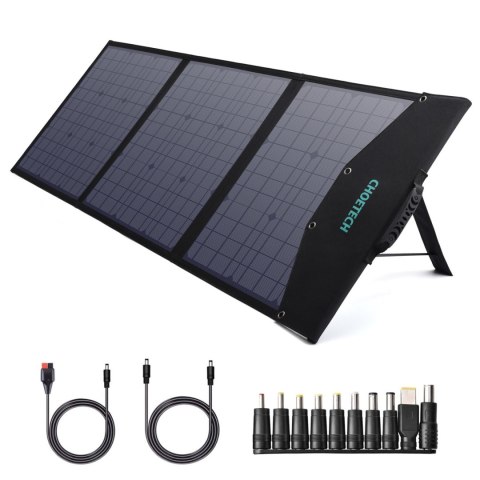 Ładowarka solarna słoneczna składana 120W DC 3 xUSB czarna CHOETECH