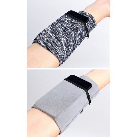 Opaska na ramię do biegania ćwiczeń fitness armband brązowy HURTEL