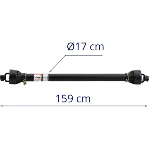 Wałek wał przekaźnika mocy przegubowo teleskopowy 160-235 cm 1 3/8'' 6 zębów WIESENFIELD