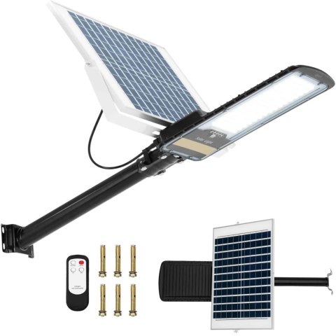 Lampa solarna zewnętrzna miejska uliczna z czujnikiem zmierzchu 96 x LED 100 W PILOT Hillvert