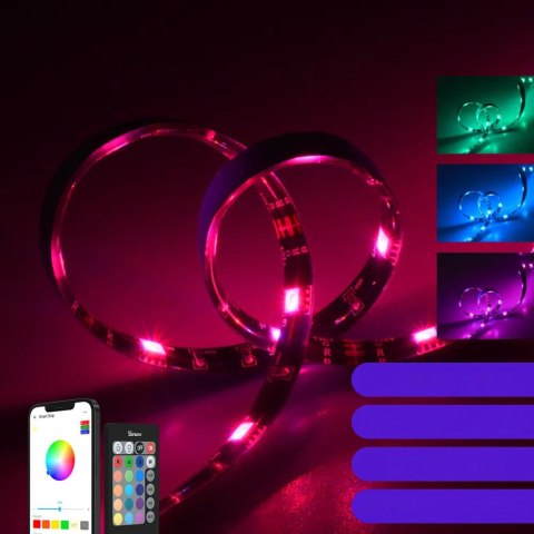 Taśma LED inteligentna wodoodporna RGB pilot zasilacz WiFi 5m SONOFF