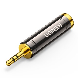 Adapter przejściówka audio 3.5mm (męski) na 6,35mm mini jack (żeński) szary UGREEN