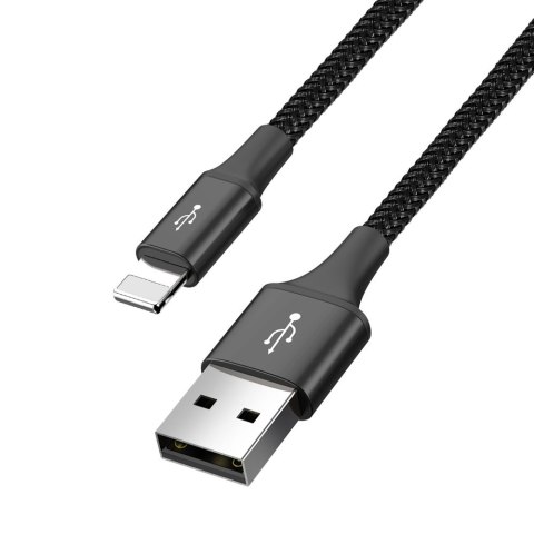 Kabel przewód USB 4w1 Iphone Lightning 2 x USB-C microUSB w nylonowym oplocie 3.5A 1.2m czarny BASEUS