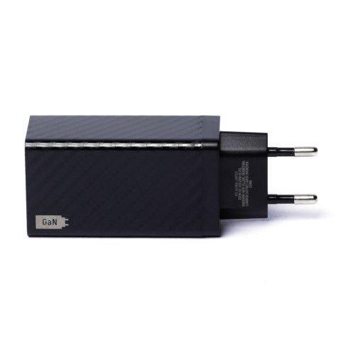 Ładowarka GaN 65W z portami USB USB-C QC 3.0 PD czarna WOZINSKY