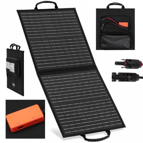 Ładowarka solarna panel słoneczny składany turystyczny kempingowy 2 x USB 40 W MSW