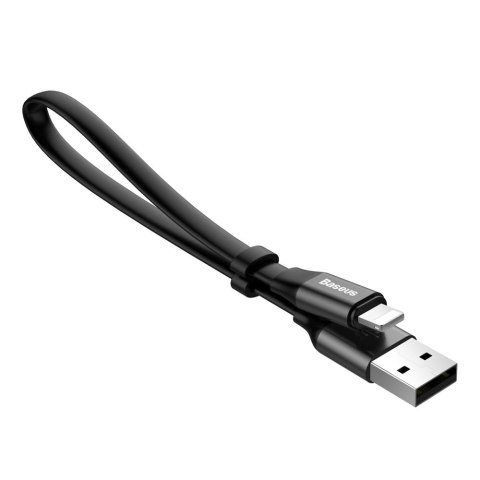 Płaski kabel przewód USB Iphone Lightning z uchwytem 2A 23CM czarny BASEUS