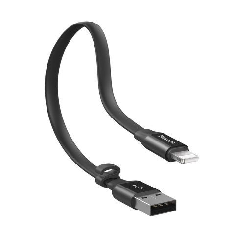 Płaski kabel przewód USB Iphone Lightning z uchwytem 2A 23CM czarny BASEUS