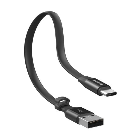 Płaski kabel przewód USB USB-C z uchwytem 2A 23CM czarny BASEUS