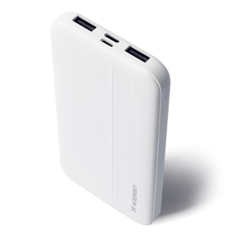 Powerbank Li-Po 10000mAh 2xUSB biały WOZINSKY