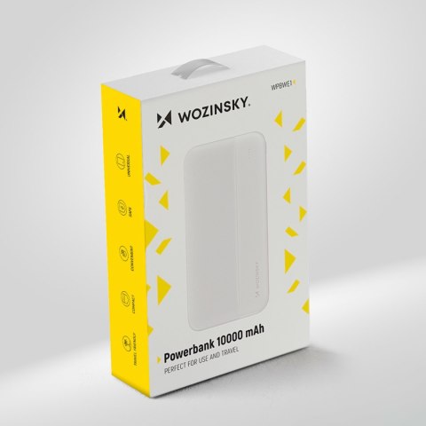 Powerbank Li-Po 10000mAh 2xUSB biały WOZINSKY